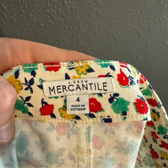 J. Crew Mercantile Floral Denim Mini Skirt Size 4 - Picture 6 of 6